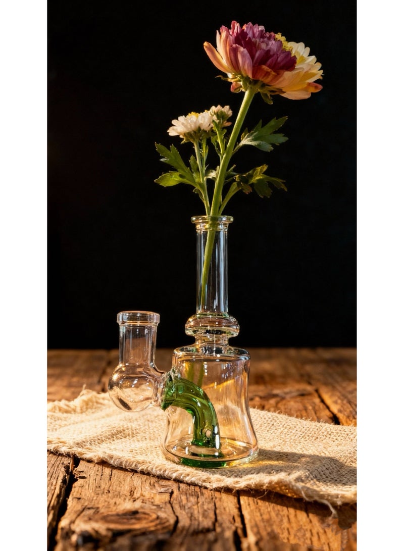 Borosilicate Glass Vase - High Temperature Resistant, Suitable for Long-Term Use as an Oil Lamp, Medical-Grade Material (Colors Randomly Assigned)